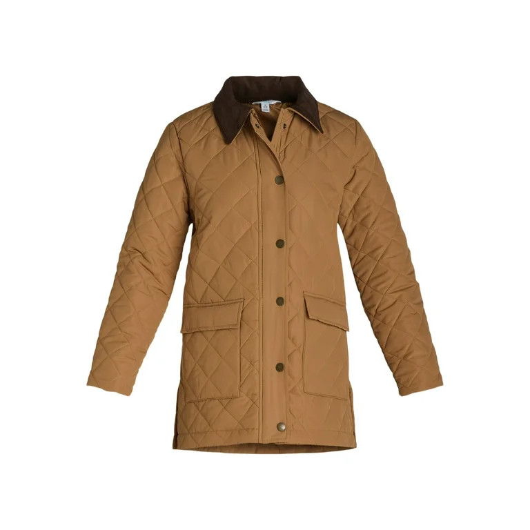 Time and Tru Women's and Women's Plus Quilted Barn Coat, Sizes XS-3X | Walmart (US)