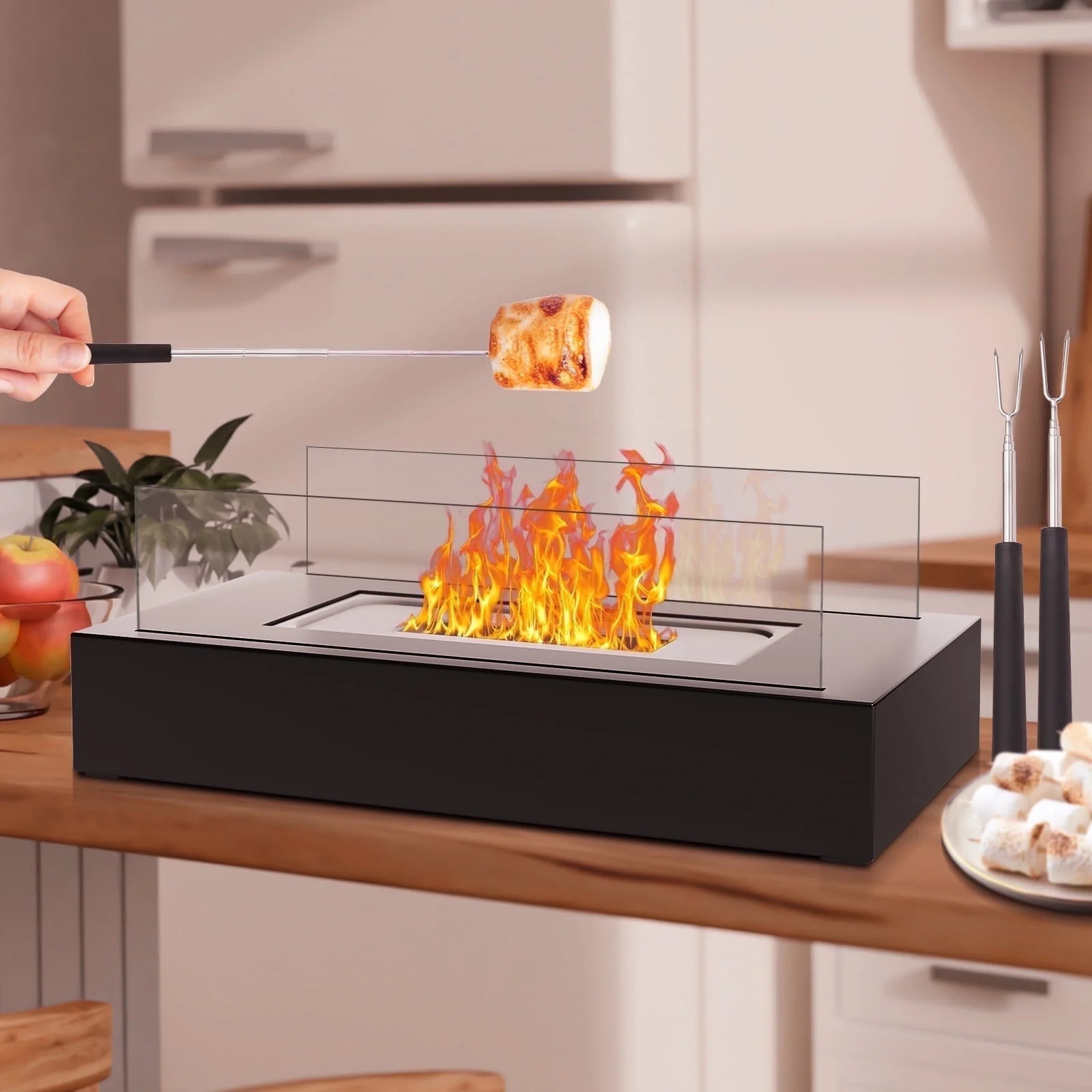 Tabletop Fire Pit Portable Indoor&Outdoor, UNTIMATY Table Top Fire Pit, Tabletop Ventless Firepla... | Walmart (US)