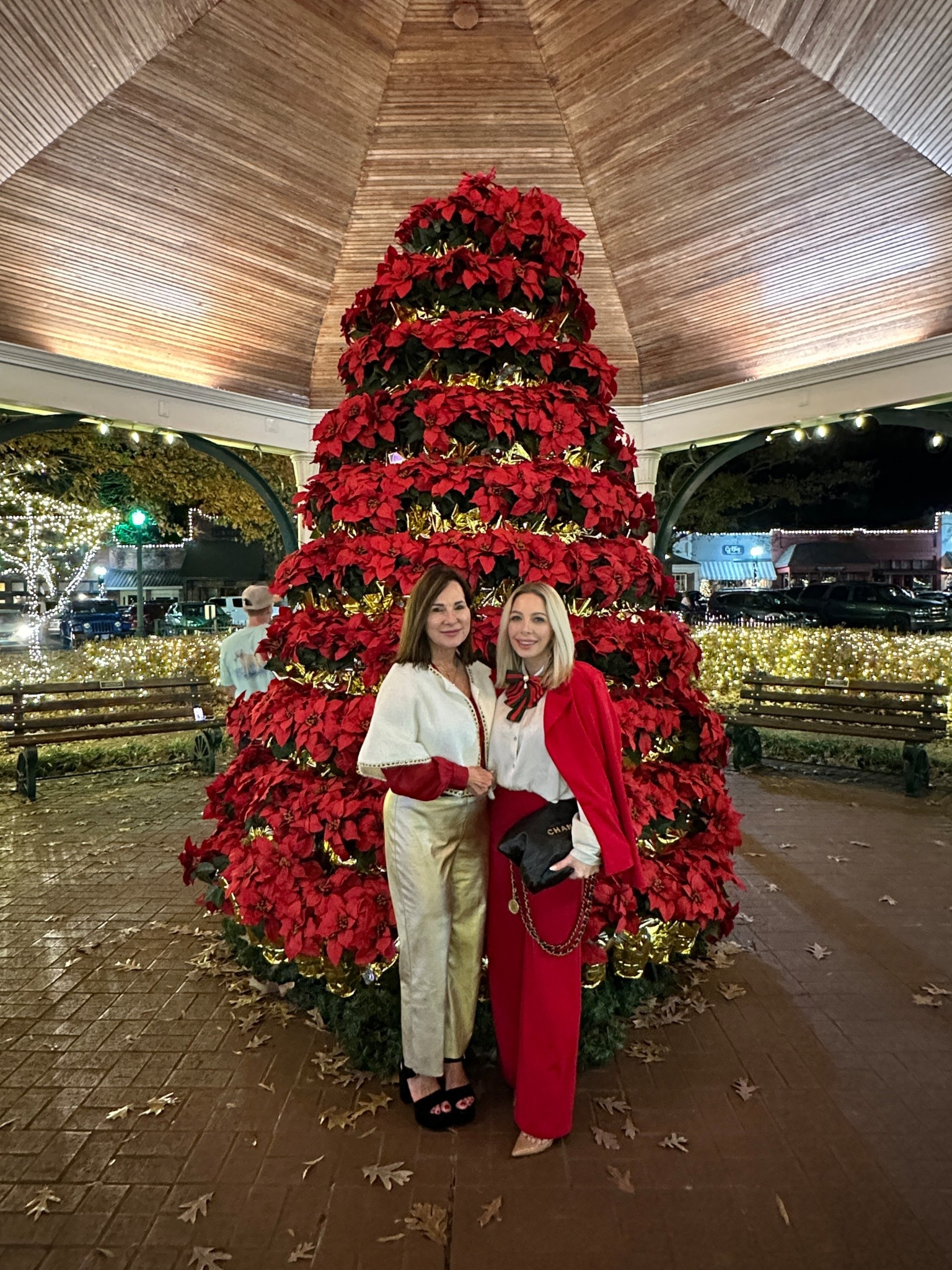 Christmas Eve fit - red blazer set, Chanel, nude pumps, white satin button down ♥️🤍

#LTKSaleAlert #LTKHoliday #LTKootd