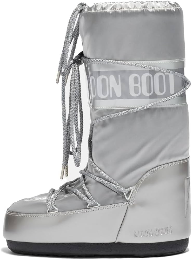 Amazon.com: Moon Boot Icon Junior Glance Snow Boots for Kids, 7-9.5 Little Kid, Silver : Clothing... | Amazon (US)