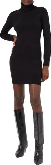 Baby Soft Long Sleeve Turtleneck Mini Sweater Dress | Nordstrom