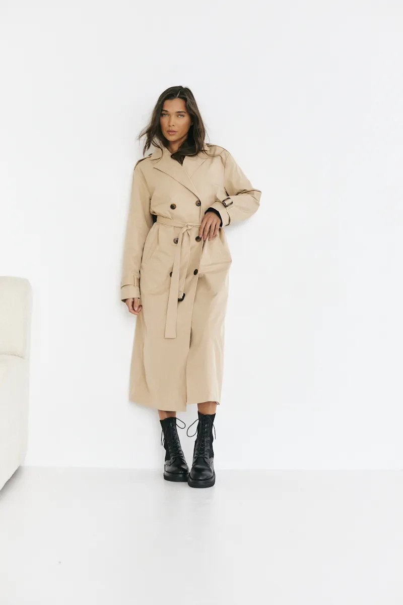Longline Trench Coat | In The Style