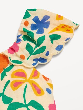 Printed Short-Sleeve Scallop-Trim Top for Toddler Girls | Old Navy (US)