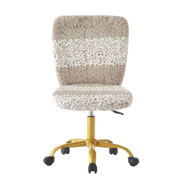 Urban Shop Super Soft Faux Fur Adjustable Office Task Chair | Bed Bath & Beyond