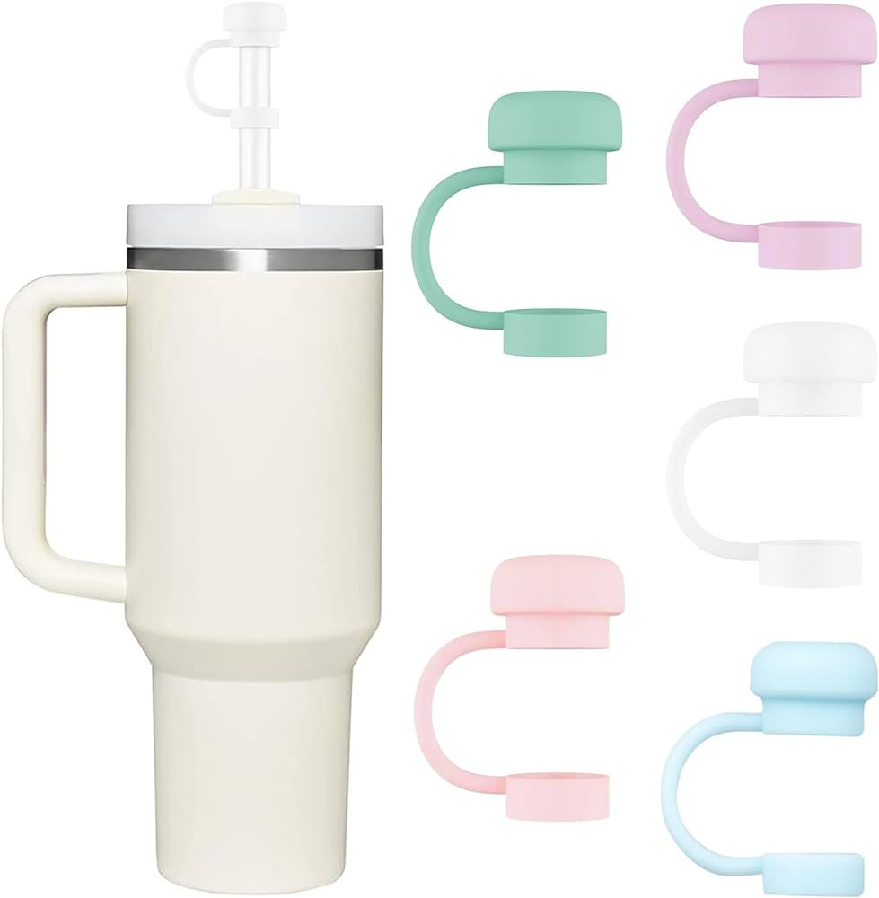 Ghislaine Straw Covers for Stanley Cup, 0.4in Silicone Straw Topper for Stanley Cup Tumblers Acce... | Amazon (US)