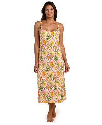 Women's Palm Nouveau Scoop Neck Cover-Up Dress | Macy's