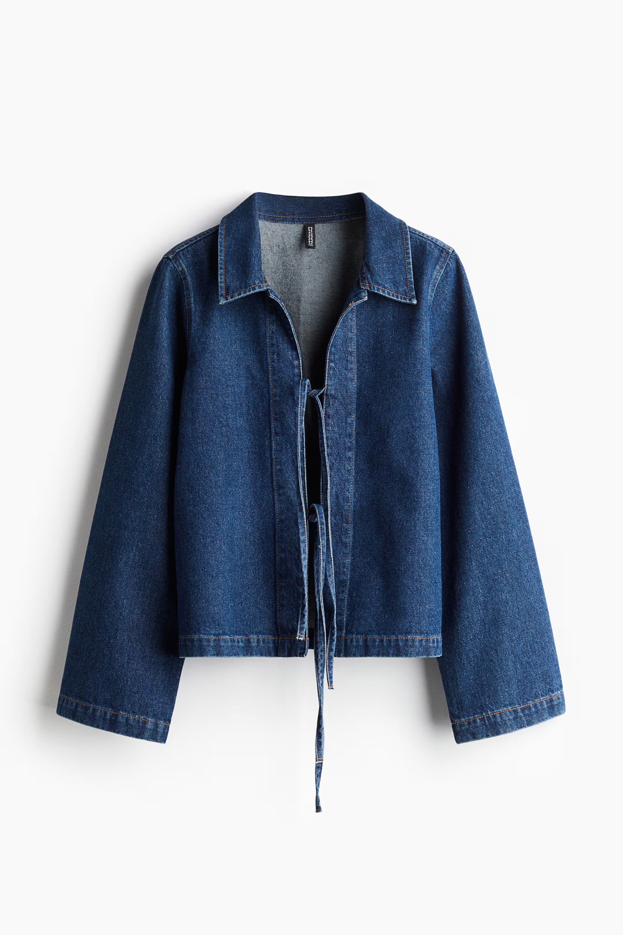 Tie-front denim jacket | H&M (UK, MY, IN, SG, PH, TW, HK)