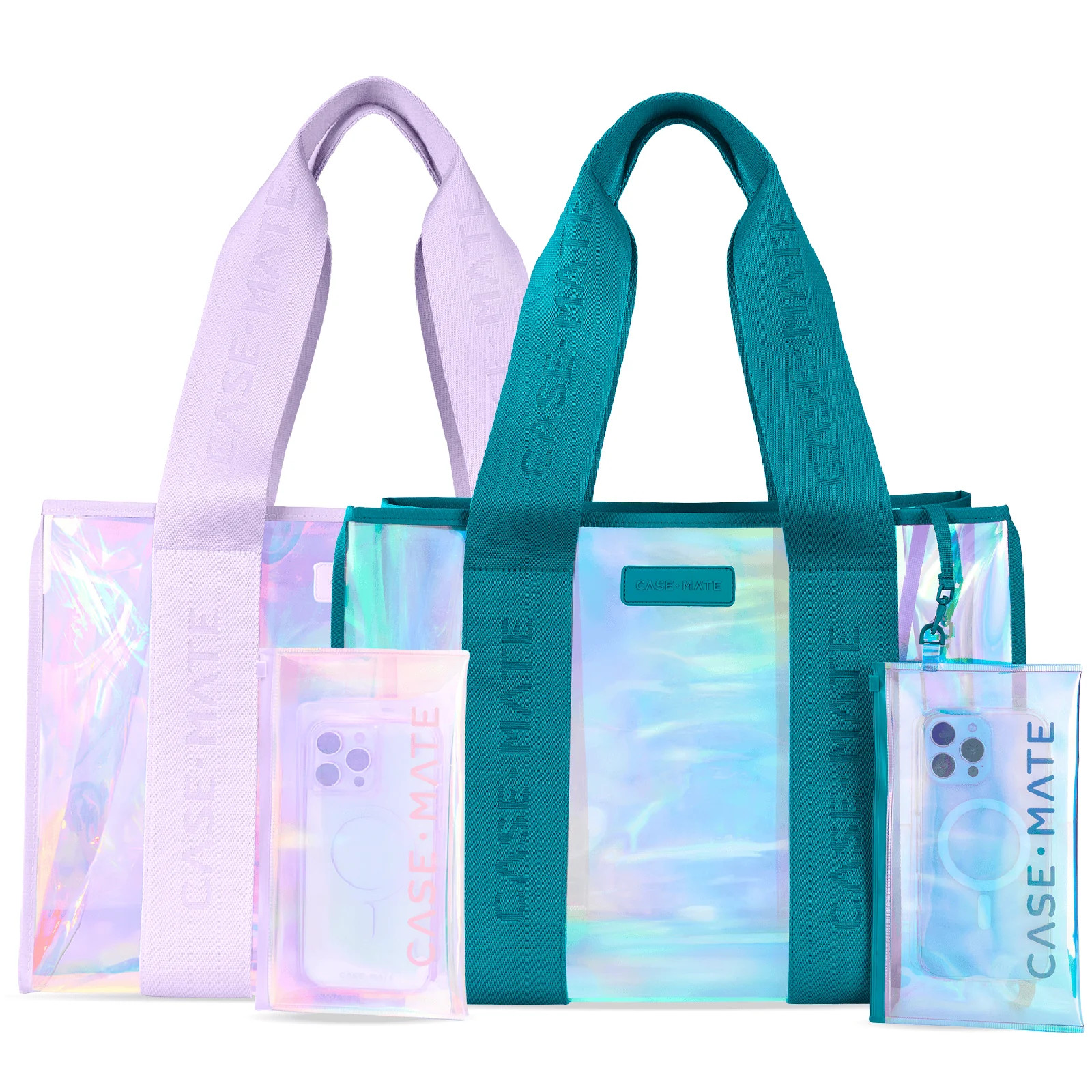 The Tote Duo- Soap Bubble Jelly Tote + Emerald Blue Soap Bubble Jelly Tote | Case-Mate