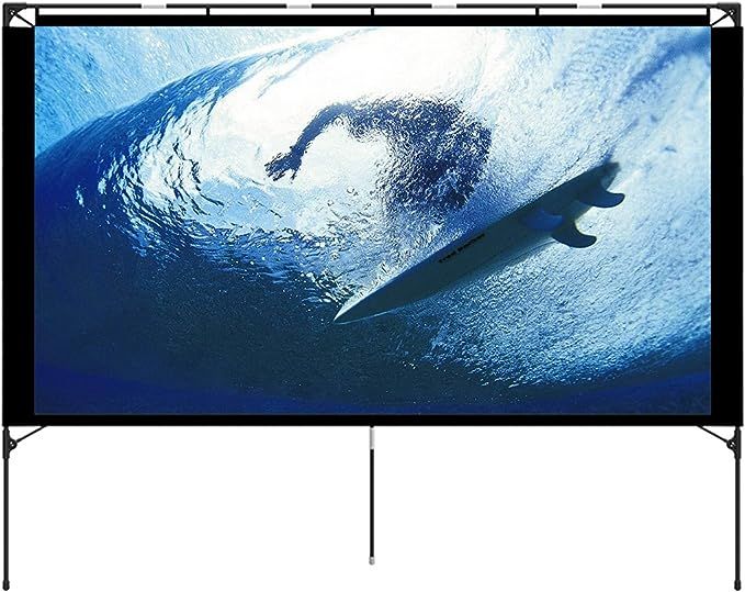 Outdoor Projector Screen - Vamvo 80 Inch 4K HD Foldable Portable Outdoor Front Movie Screen, Setu... | Amazon (US)