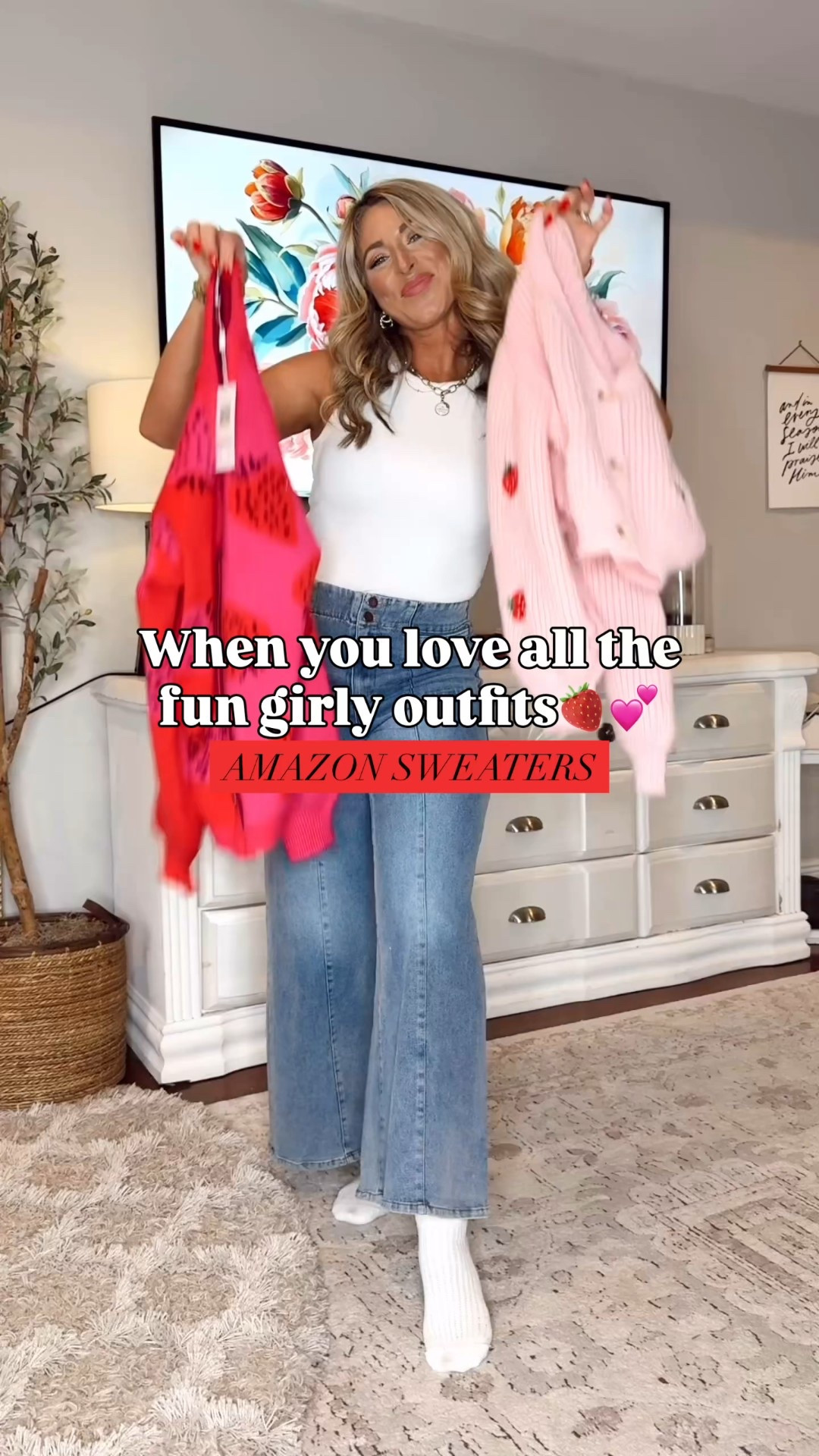 When he gives you a double look when you put on cowgirl boots 🫨 but he’s wearing a white dress shirt, sports coat, jeans, and cowboy boots😮‍💨 yes please 😘

Drop the word, FRUIT, below and I’ll send you a DM to shop this fun girly casual outfit or check out my LTK where you can find all my feminine outfits. 

Jeans are @B A L T I C B Ø R N 😍( JACKIEMARIECARR15 )

#sweaterweather #funstyle #colorfuloutfit #amazonfashion #casualootd 

#LTKootd #LTKgrwm