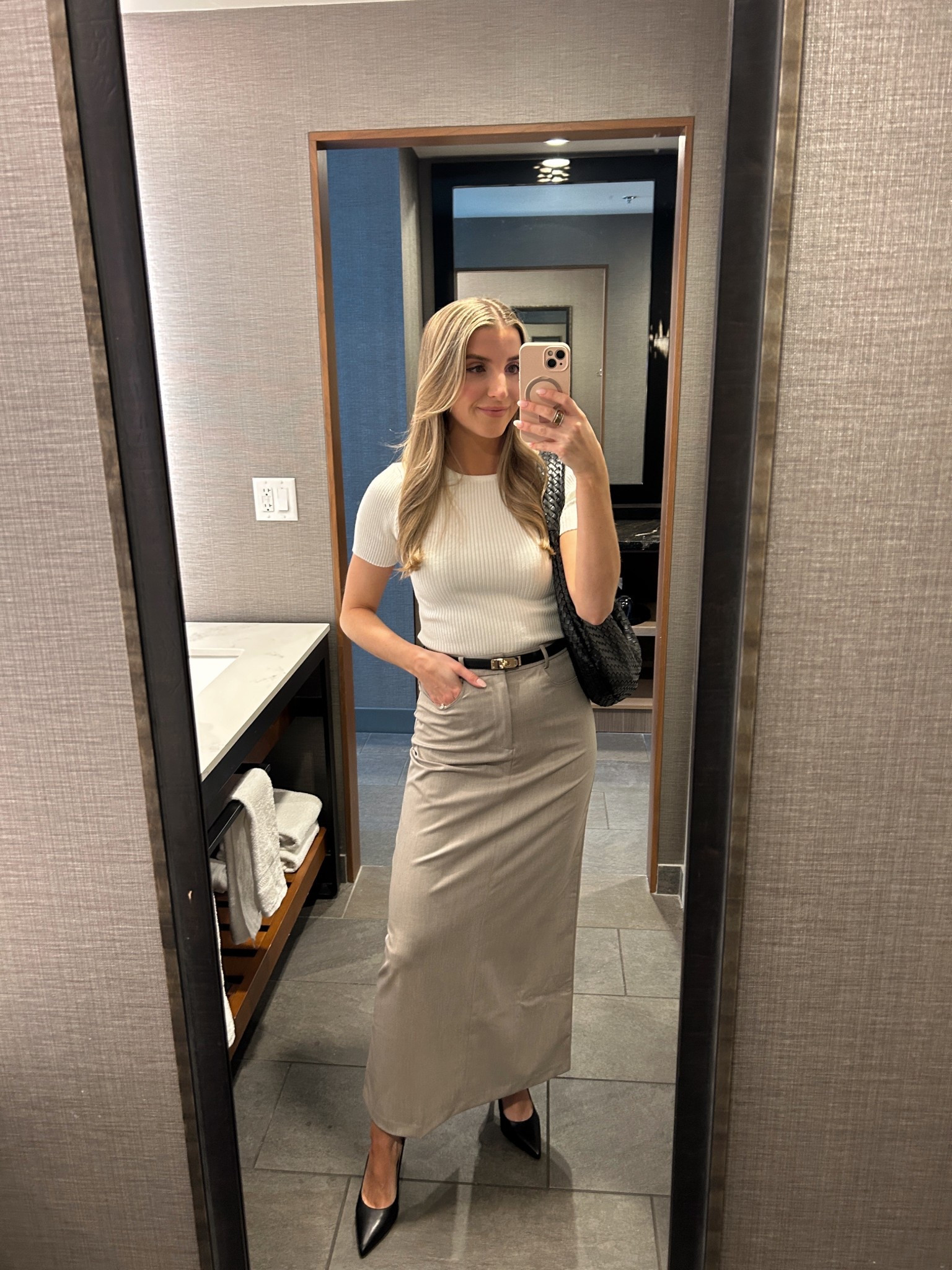 the comfiest work skirt  - size down, wearing an XXS

#LTKFindsUnder100 #LTKStyleTip #LTKWorkwear