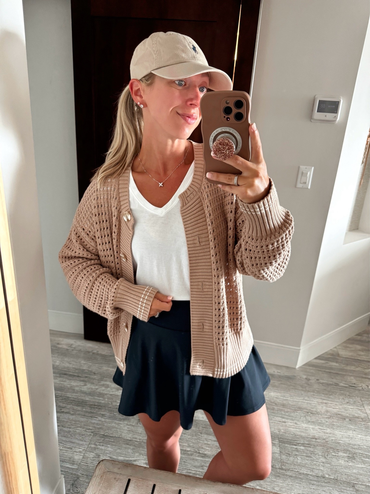 Skirt runs small, sized up to a medium
Cardigan runs big, size XS

Athleisure, Varley, travel ootd

#LTKootd #LTKmomlife #LTKgrwm