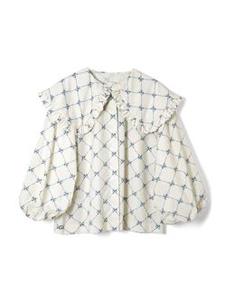 lola blouse - bow print | Damson Madder