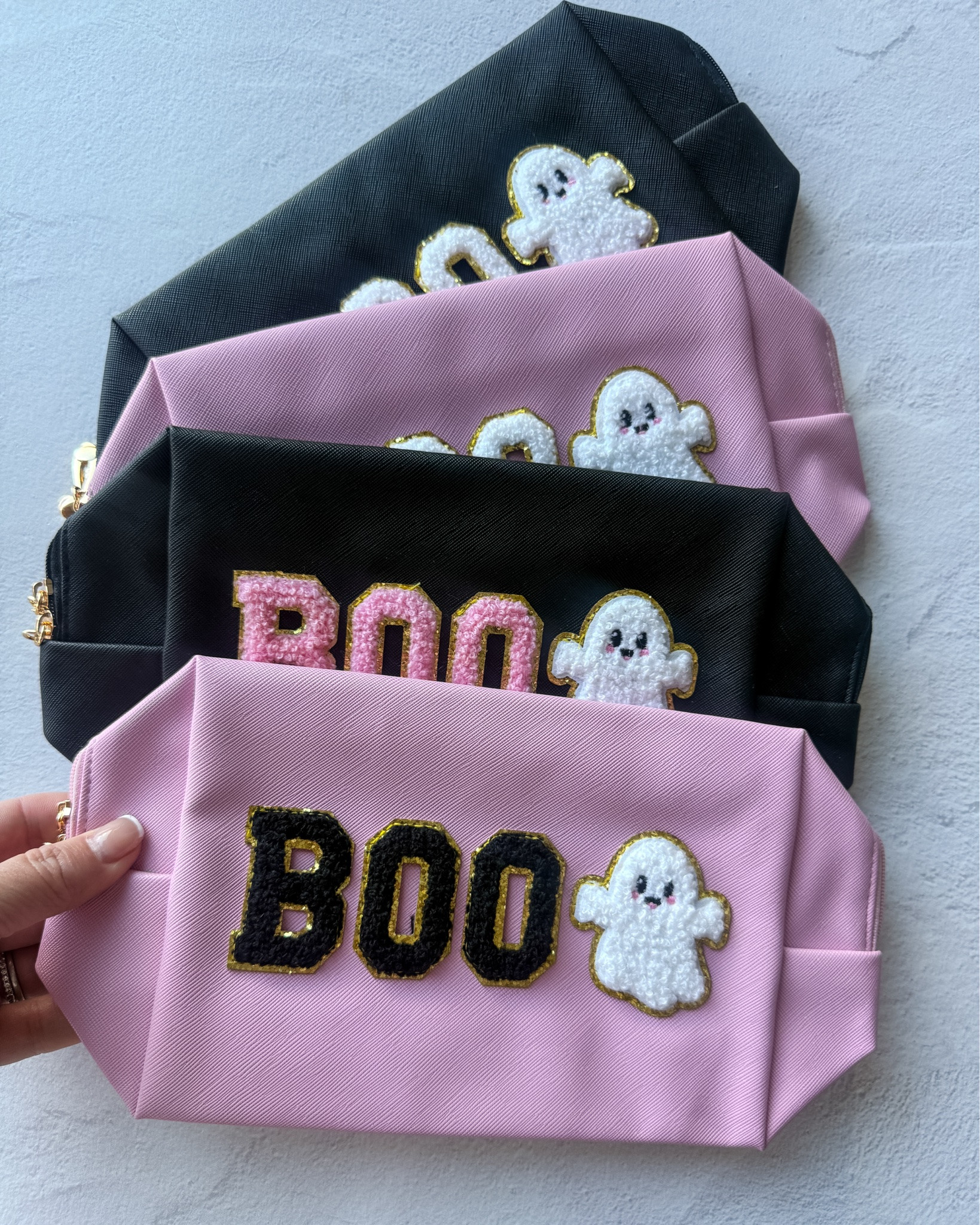 4 Pcs Halloween Makeup Bag BOO Cosmetic Bags Perfect for a cute teen "Boo Basket" alternative #teengift #boobag #halloweengiftbag

#LTKselfcare #LTKSeasonal #LTKBeauty