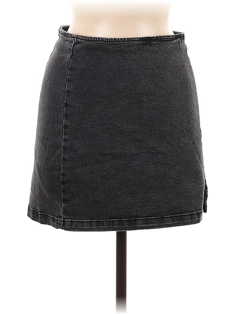 Wild Fable Denim Skirt: Gray Marled Bottoms - Size 6 | ThredUp