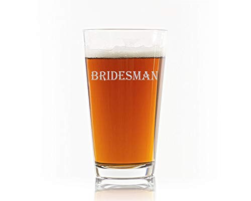 Bridesman Pint Glass Male Bridesmaid Glasses Gift for Brides Man Wedding Party Glasses | Amazon (US)