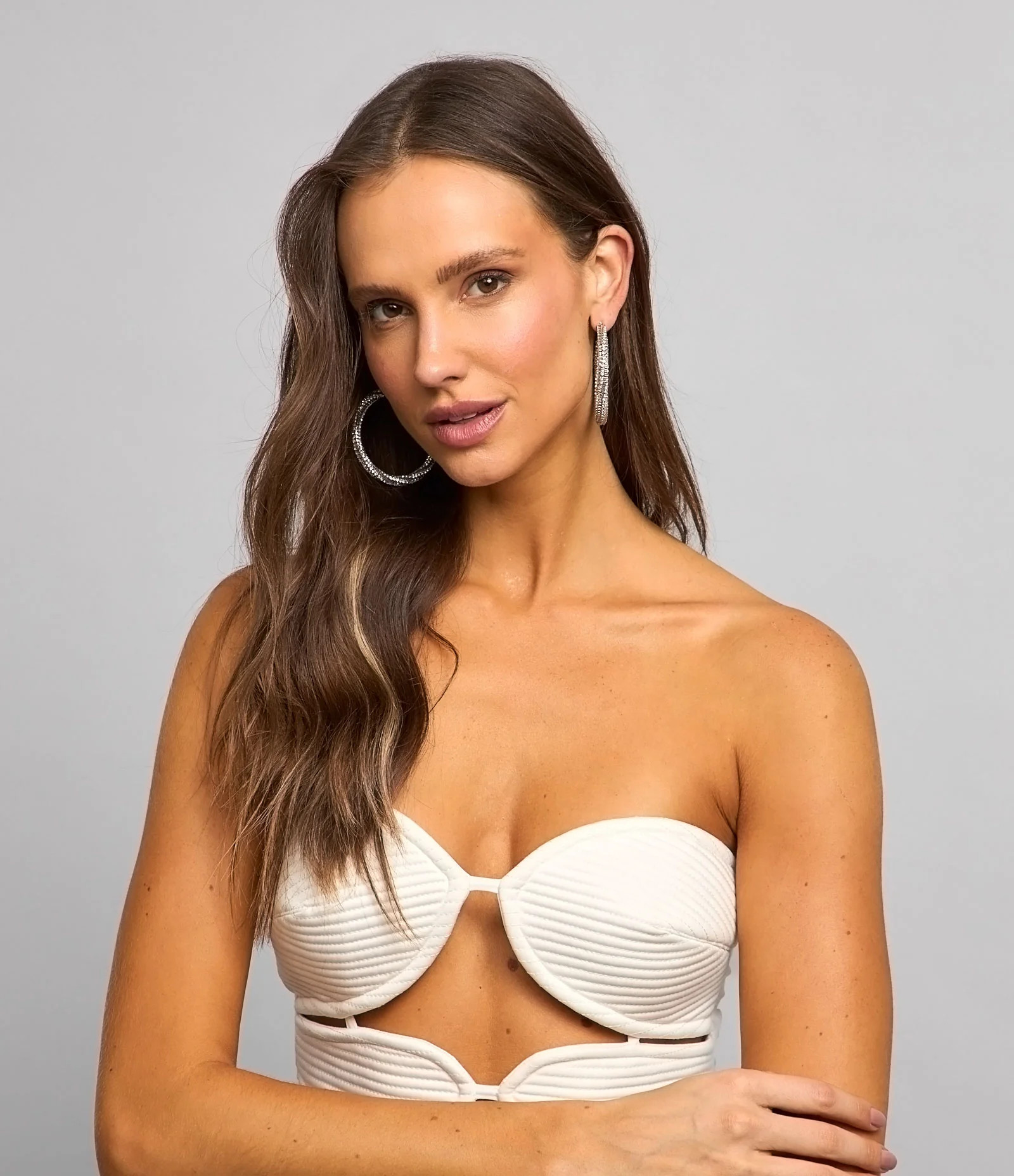 Top em Crepe Tomara que Caia com Busto Pespontado Arredondado Branco - Lojas Renner | Renner (BR)