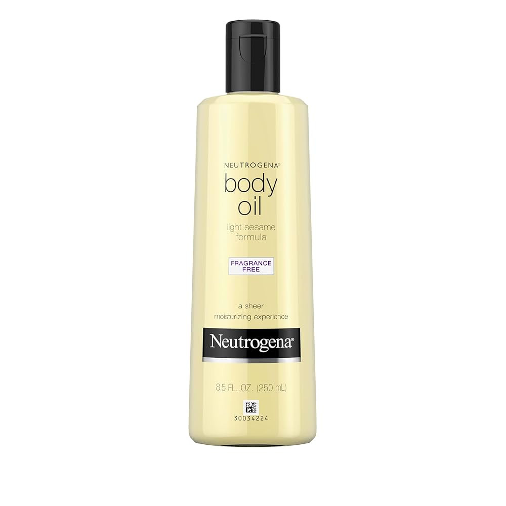 Neutrogena Body Oil Light Sesame Formula, 8.5 fl oz, Fragrance Free Radiant Glow Moisturizer for ... | Amazon (US)