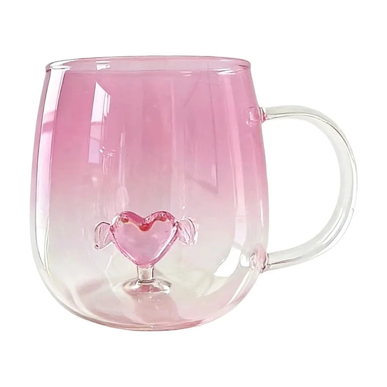 Fwttom Love Glass Teacup - Coffee Mug Birthday Anniversary Valentines Day Gifts for Women | Walmart (US)