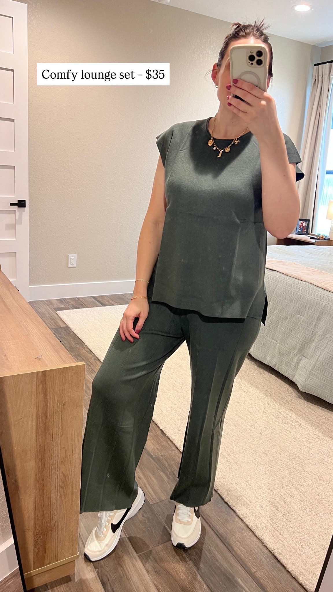 Comfy Amazon set - size large (I’m normally a size 10). Fits perfect! 



#LTKMidsize #LTKootd