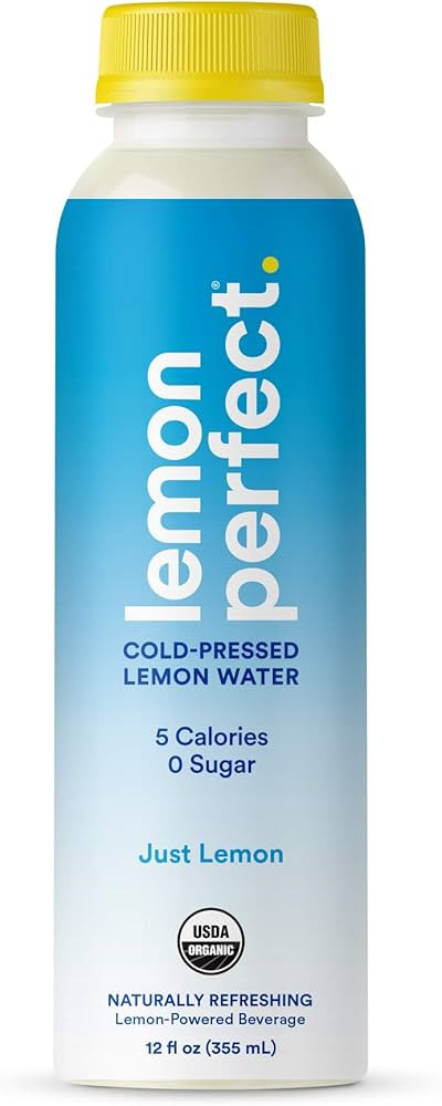 Lemon Perfect, Organic Cold-Pressed Lemon Water, Squeezed from Real Fruit, Flavored Water, Sugar-... | Amazon (US)