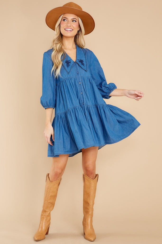 BB Dakota- Chambray Dress- Rodeo Outfit | Red Dress 