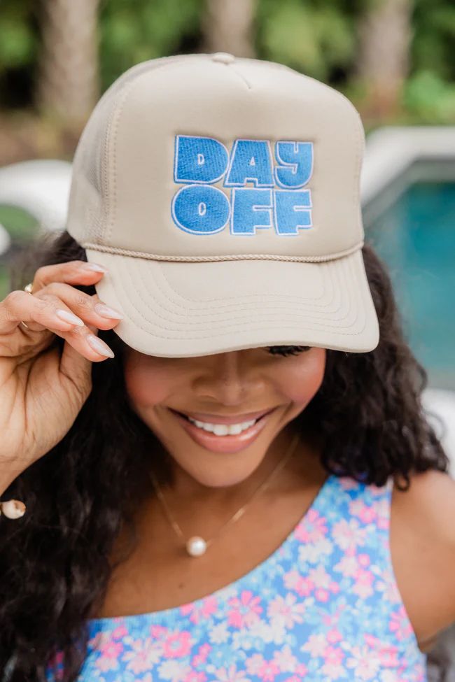Day Off Tan Trucker Hat | Pink Lily
