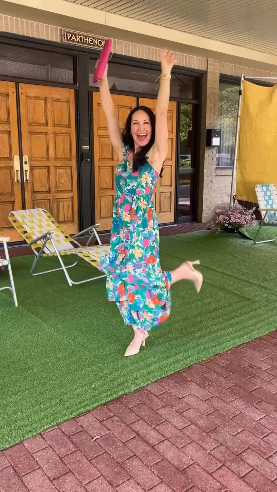 Sometimes a cute floral dress and a little sunshine is all it takes to make a mom feel slightly less unhinged 🌸✨ #MomLife #SpringStyle #RelatableMom #FloralDress #StMotherhood