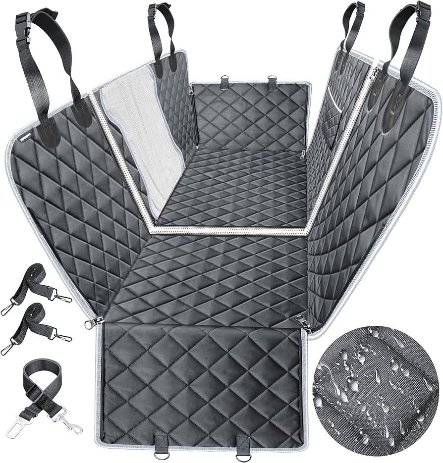 URPOWER 6-in-1 Dog Car Seat Cover for Back Seat, Waterproof Dog Car Hammock 40/60 Split Dog Seat ... | Amazon (US)