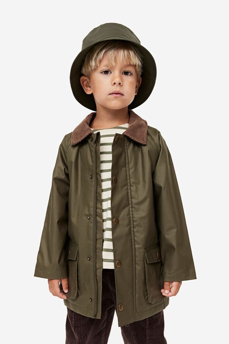 Coated Jacket - Dark green - Kids | H&M US | H&M (US + CA)