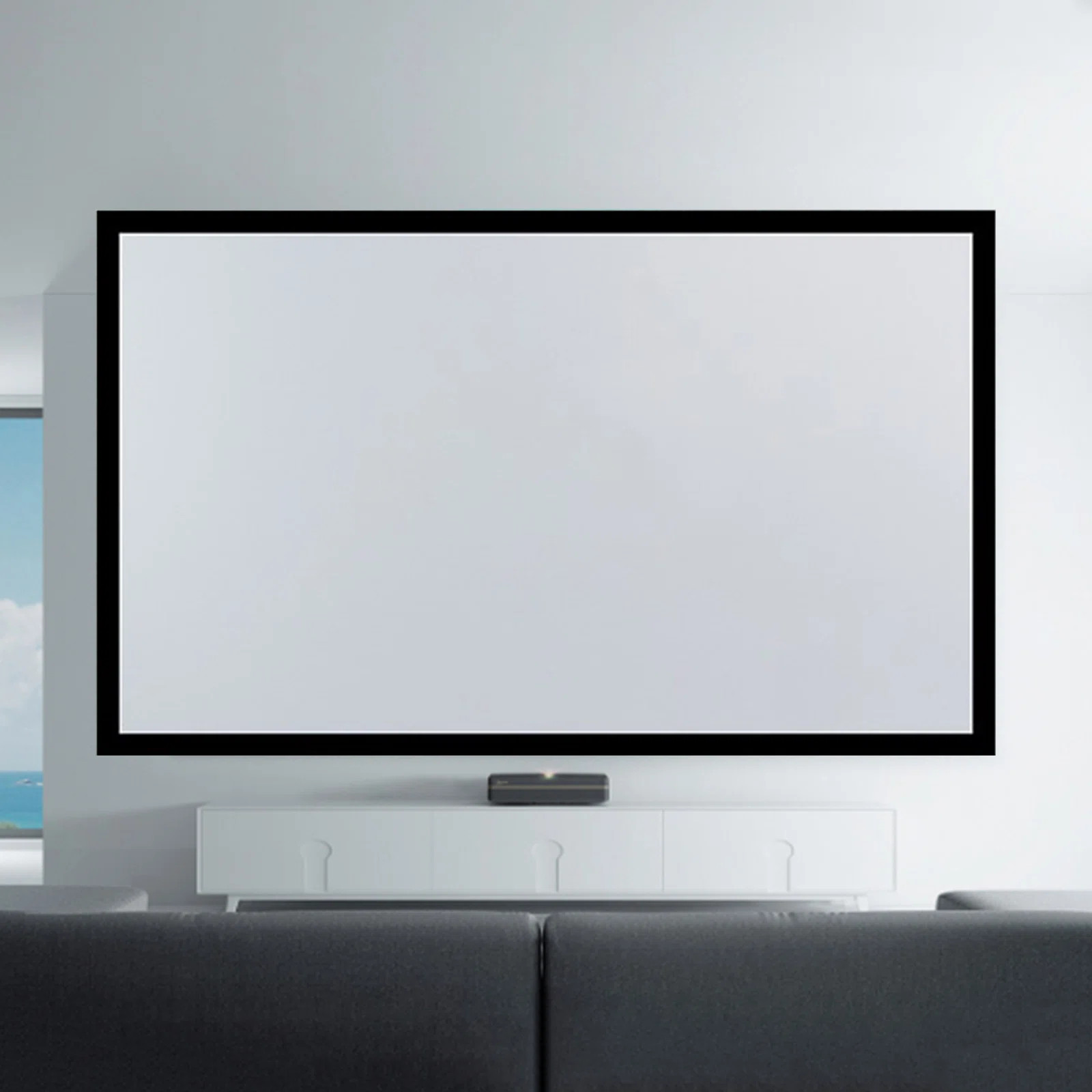 DENFER 130" Fixed Aluminum Frame Projector Screen 16:9 HD Home Theatre Movies & Reviews | Wayfair | Wayfair North America
