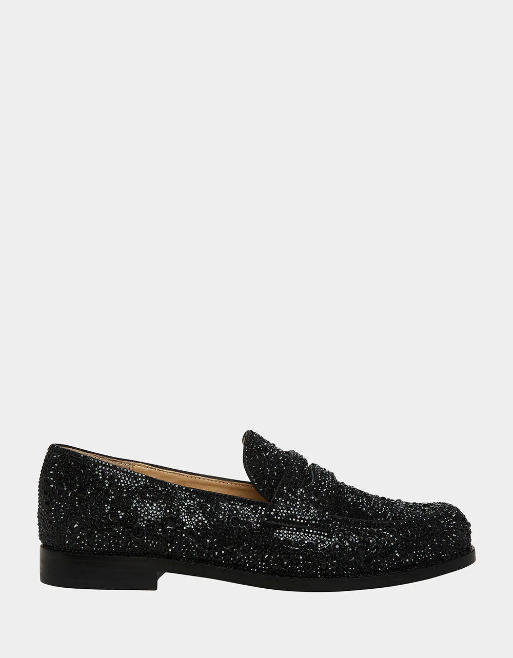 ARON BLACK Loafers | Women's Rhinestone Loafers | Betsey Johnson