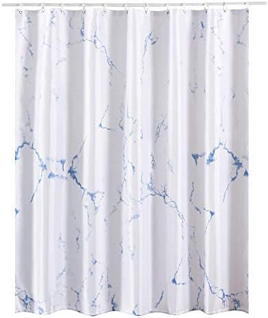 YOSTEV Marble Bathroom Shower Curtain,Blue and White Fabric Shower Curtain with Hooks,Unique 3D P... | Amazon (US)