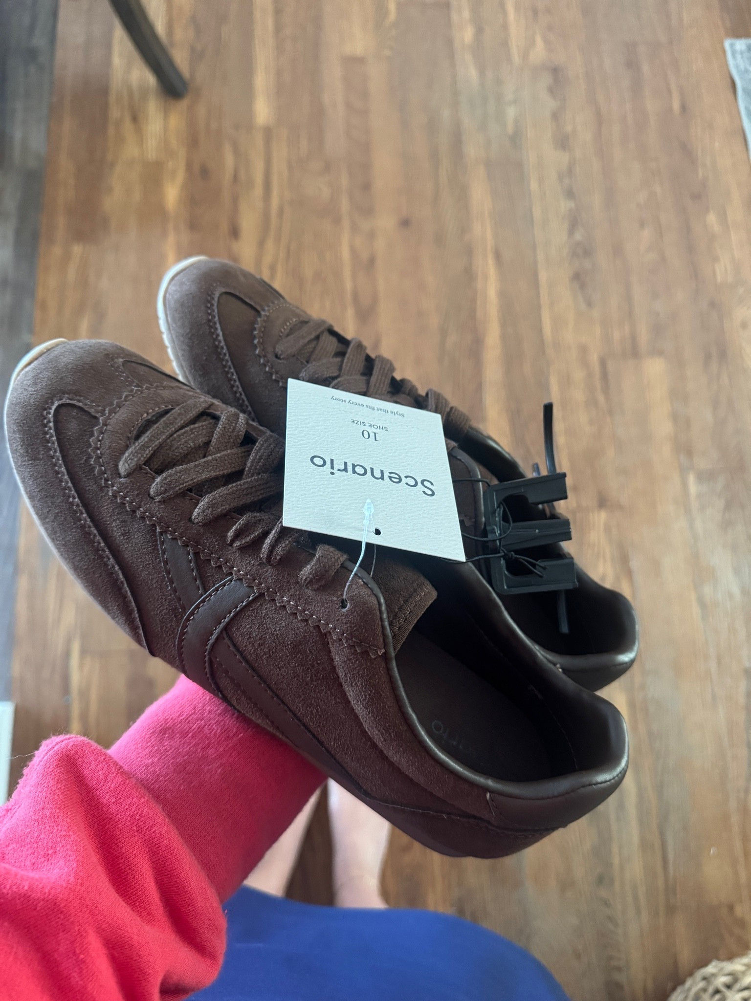 Chocolate Brown is in this fall and I’m all for it because it’s a fantastic color for me. These chocolate brown sneakers are so cute and are just under $30! True to size.