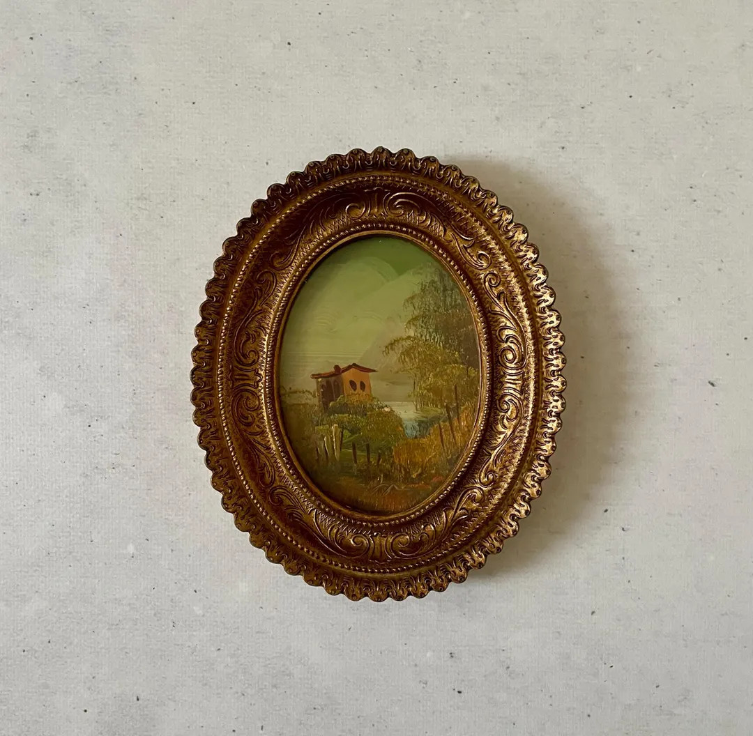 Antique Oil Painting Original, Original Oil Painting, Small Antique Painting, Original Vintage Oi... | Etsy (US)