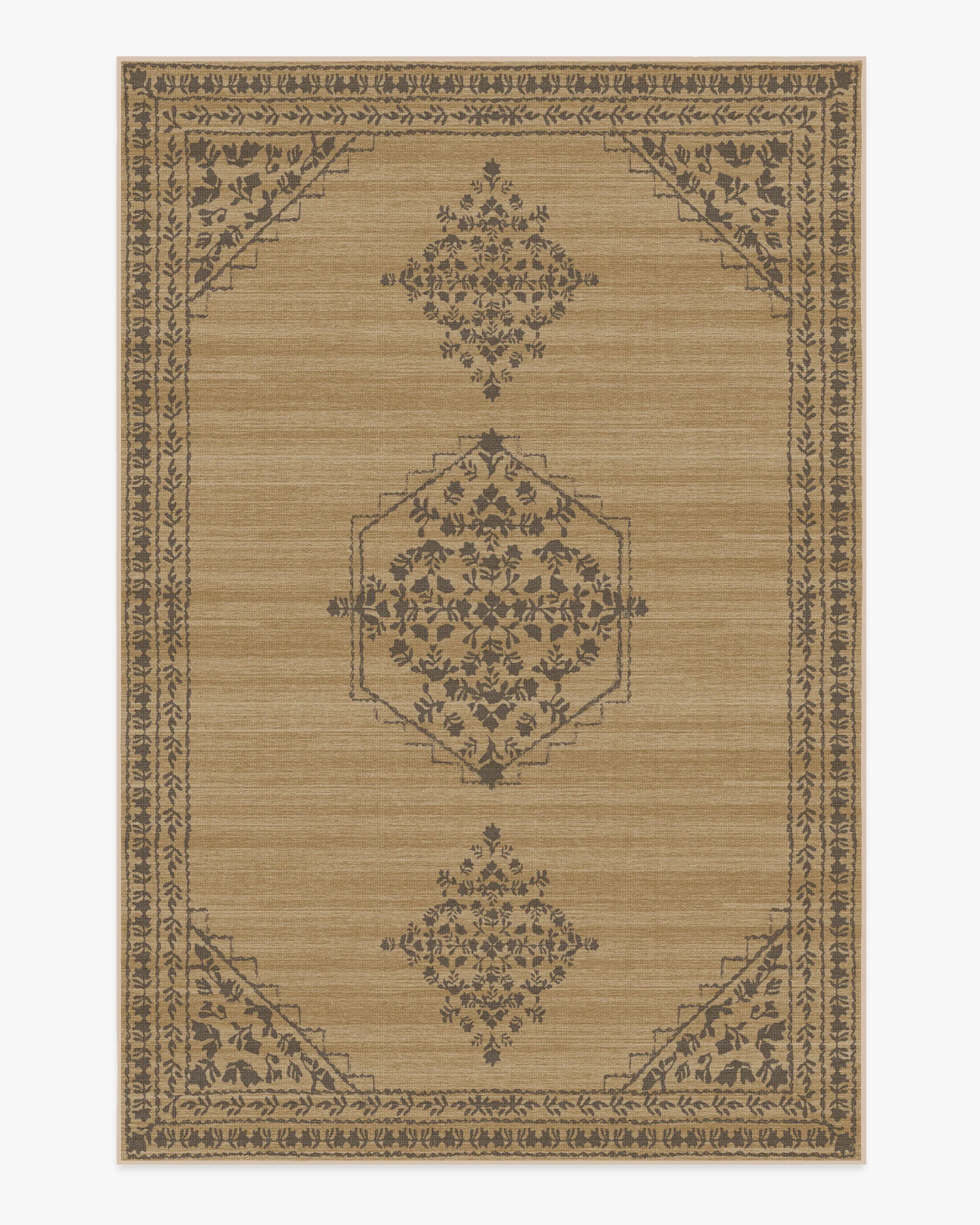 Alette Tan & Charcoal Flatwoven Rug | Ruggable US | Ruggable