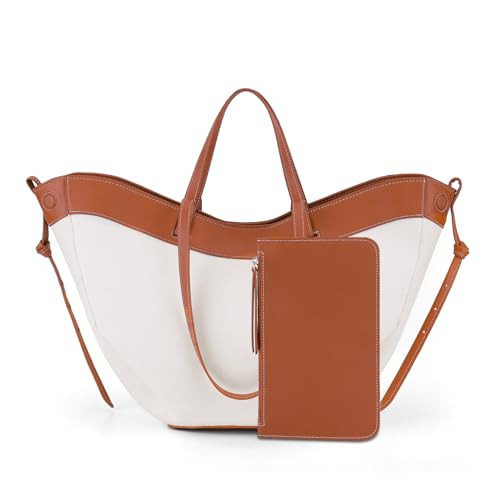 ACUYE Leather Tote Bag for Women, Crescent Shoulder Bag Ladies Tote Bag Crescent Clutch Purse Women's Tote Handbag Y2K Hobo Handbag Work Tote Bag Purse | Amazon (UK)