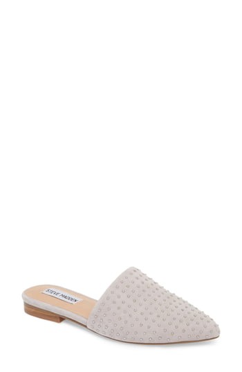 Women's Steve Madden Trace Studded Mule, Size 5 M - Grey | Nordstrom