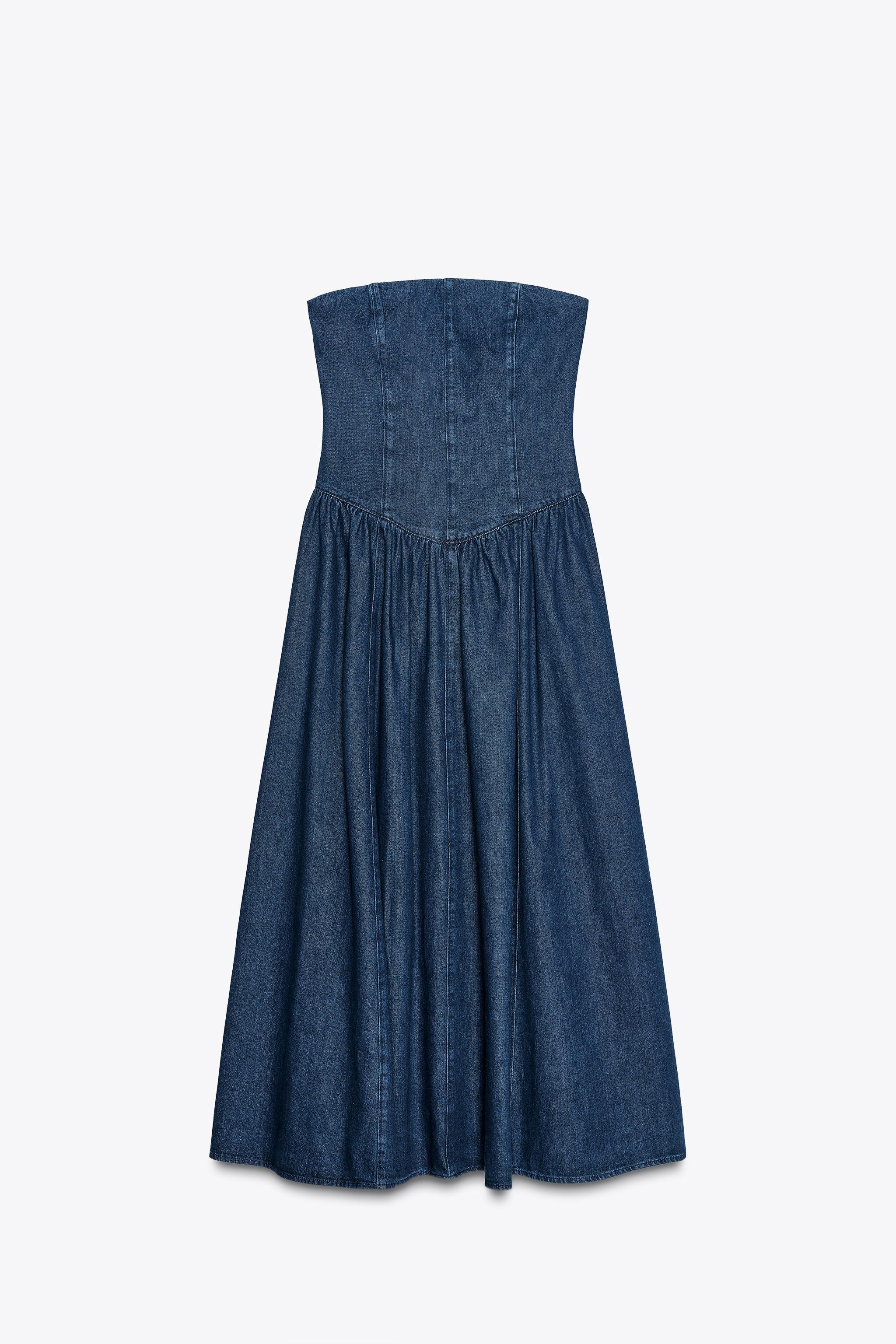 TRF DENIM MIDI DRESS | Zara US