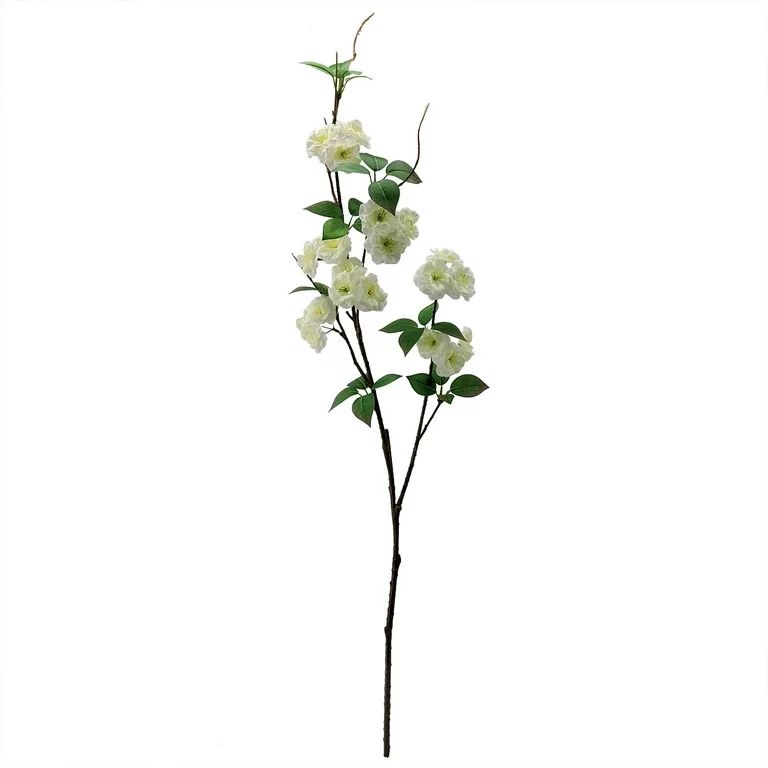 Mainstays 50" Artificial Flower Cherry Blossom Stem, White Color. Indoor Use. | Walmart (US)