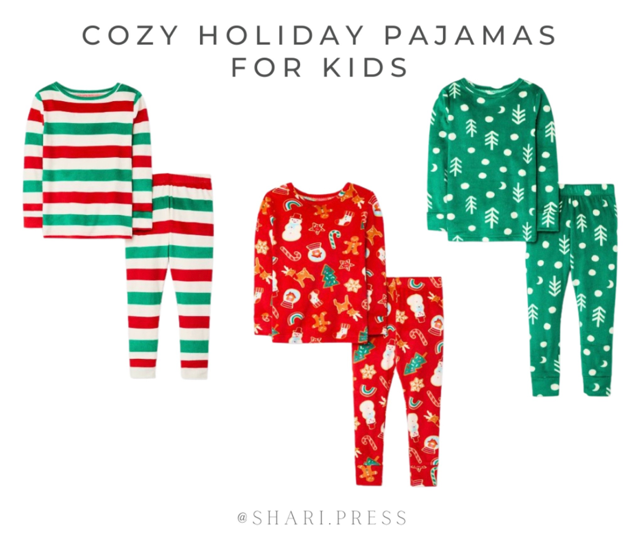 Cozy holiday velour pajamas for kids. Currently part of Target’s clothing sale. Toddler sizes are on sale for $7. Kid sizes are on sale for less than $9. All adorable options. 

#LTKsalealert #LTKHoliday #LTKkids