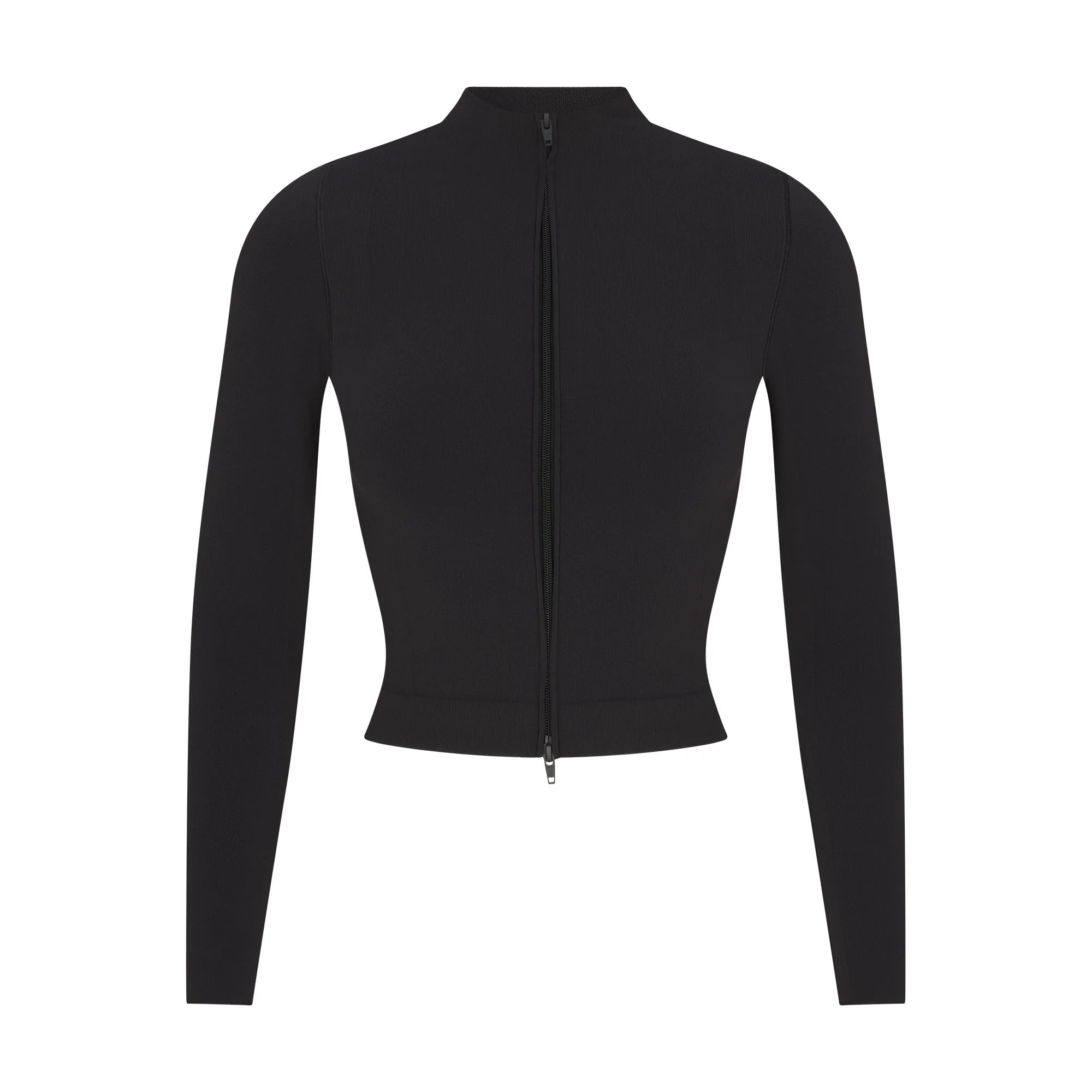 NikeSKIMS VINTAGE SEAMLESS FULL ZIP JACKET | OBSIDIAN | SKIMS | SKIMS (US)