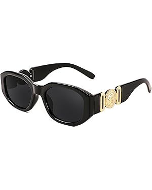 FEISEDY Retro Trendy Rectangle Sunglasses Women Men Vintage 90s Small Narrow Square Sunglasses B2... | Amazon (US)