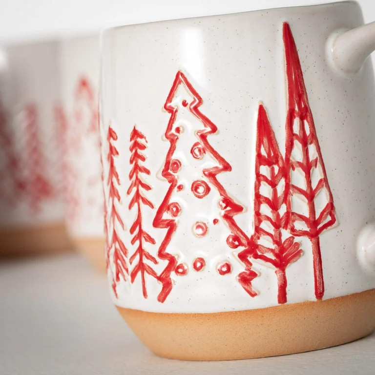 4.75"H Sullivans 'tis The Season Christmas Mugs Set of 4, Red-White - Walmart.com | Walmart (US)