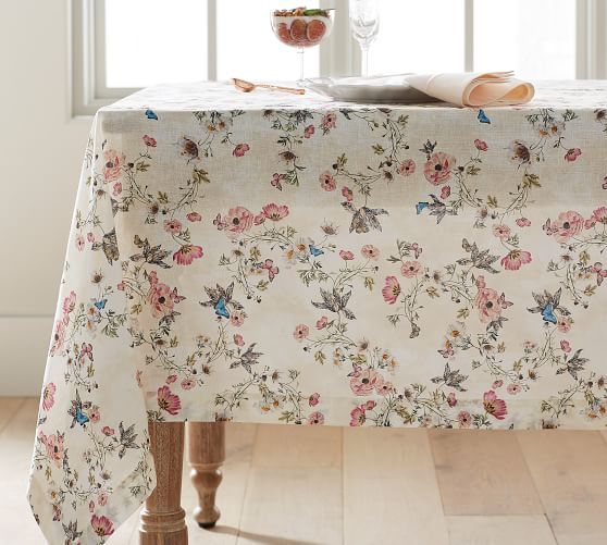 Monique Lhuillier Tuileries Linen/Cotton Tablecloth | Pottery Barn (US)