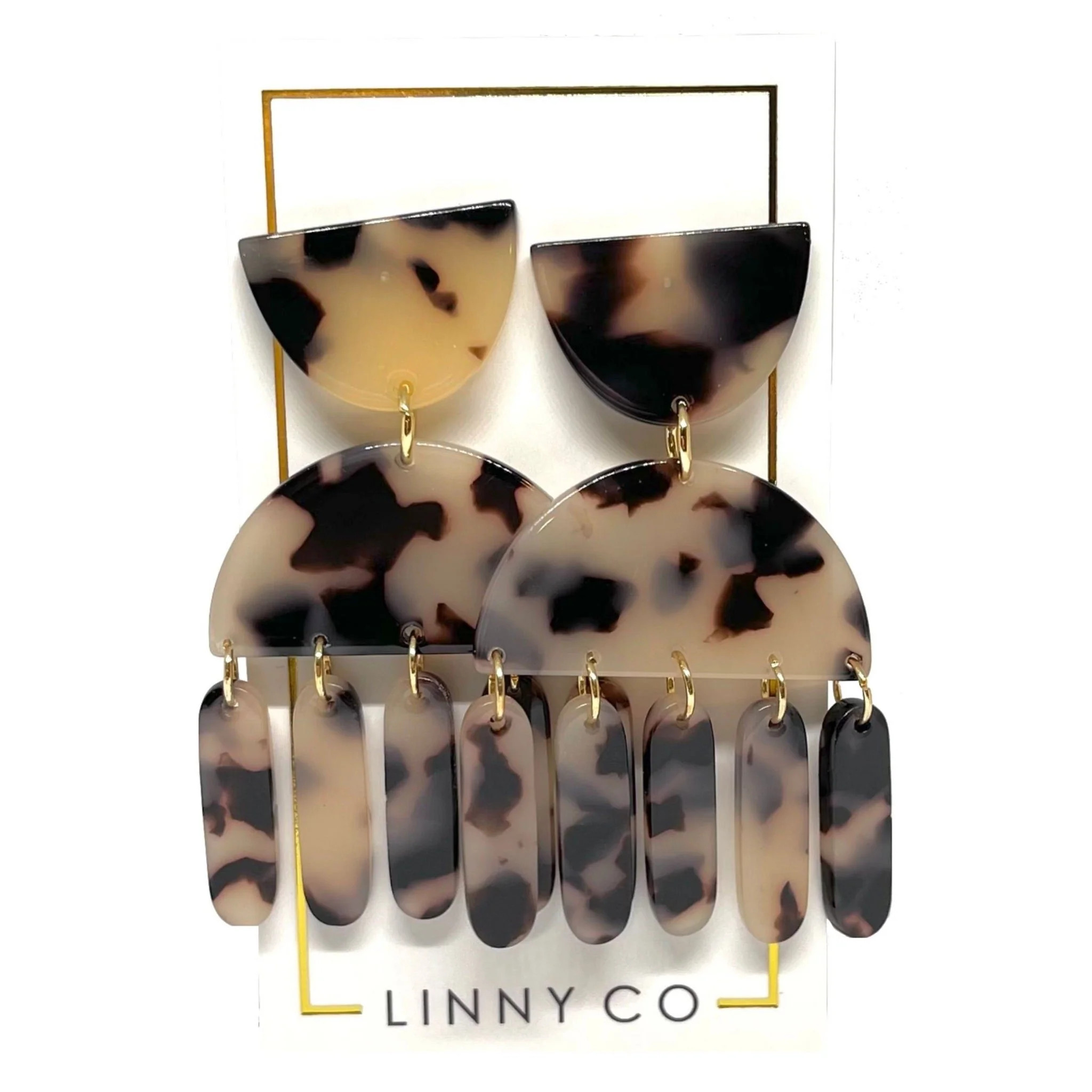 Julia Statement Earrings - Tortoise - Shop LINNY CO | LINNY CO LLC