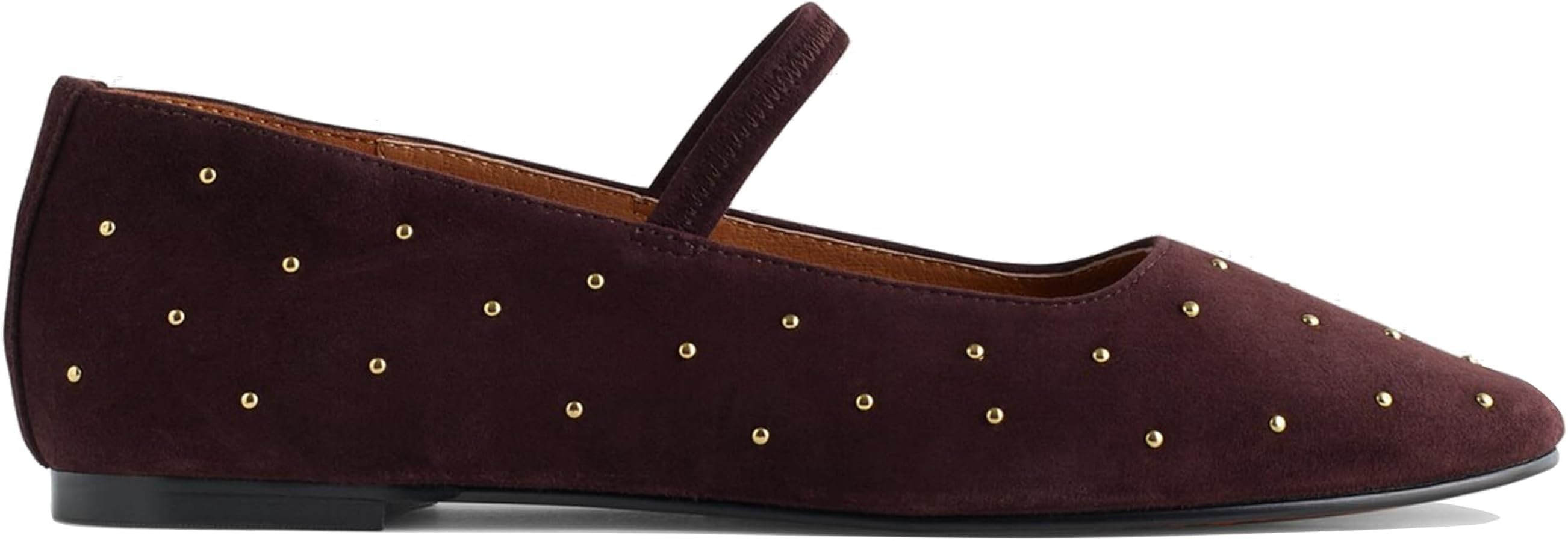 Yellhum Mary Jane Ballet Flats for Women Square Toe Elastic Strap Slip on Ballerina Flats Dressy ... | Amazon (US)