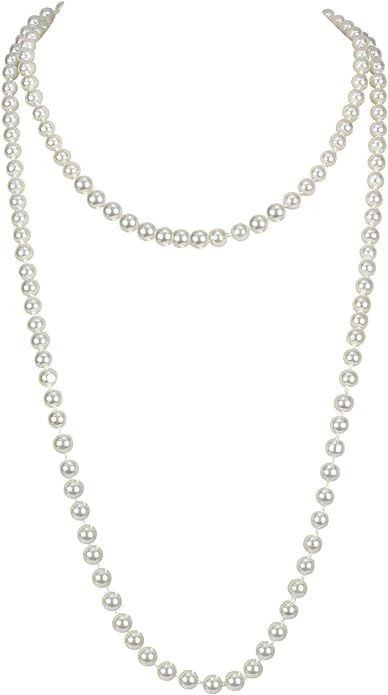 KOSMOS-LI Fashion Faux Pearls Pendants 1920s Beads Cluster Long Pearl Necklace for Costume Party ... | Amazon (US)