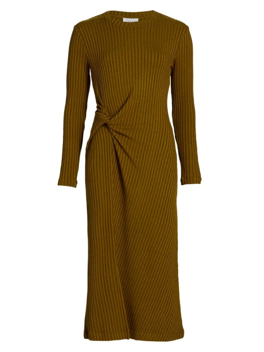 Elana Twisted Long-Sleeve Midi-Dress | Saks Fifth Avenue