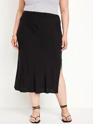 High-Waisted Midi Slip Skirt | Old Navy (US)